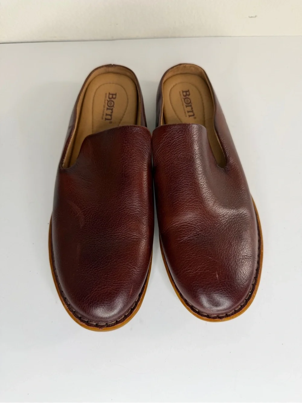 born handcrafted footwear Shoes Slides Clogs Mules Women Size 7.5M Burgundy